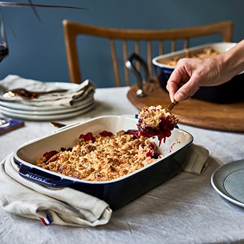 STAUB 3-Piece Ceramic Baking Dish Set Dark Blue Oven Safe Up To 570°F