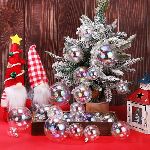 Shappy 100 Pcs Christmas Iridescent Ornaments - Clear Bubbling Decorations (Variation: Clear / 100)