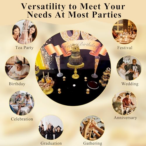 9-Piece Metal Cake Stand Set with Multiple Styles Gold Dessert Display Tower