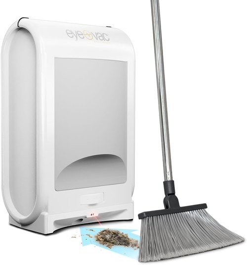 EyeVac Pro Touchless Vacuum - Ultra-Fast Automatic Dustpan for Salon & Home | 1400W Corded, Bagless (White)