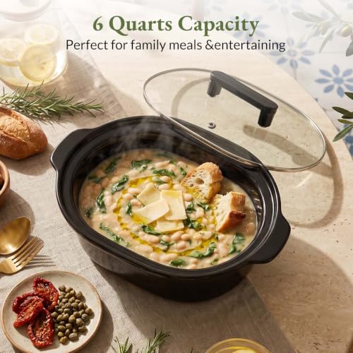 Olive Magnifique 6-Quart Programmable Slow Cooker with Removable Nonstick Pot