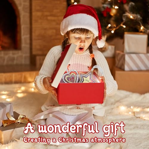 GUOER Heart Metal Christmas Ornament 2024 with Rotating Double-Sided Design (Gift Box)
