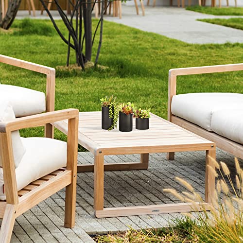 Artificial Succulents Plants in Ceramic Pots - 3 Pack Assorted Faux Office Decor