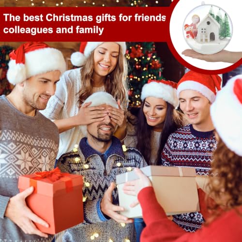 Syhood 15 Pack 6.3 Inch Clear Fillable Christmas Ornaments Plastic Balls