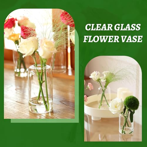 Clear Glass Bud Vases Set of 24 | Small Flower Vases for Centerpieces & Decor - Variation of THIS listing