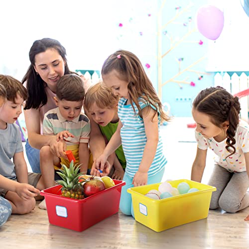 Hoolerry 24 Pack Classroom Storage Bins - Colorful, 11.5 x 7.5 x 5 Inches