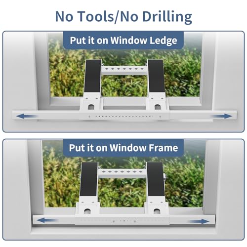 Heavy Duty AC Window Support Bracket - Adjustable, Drill-Free Installation, Supports Up to 300lbs