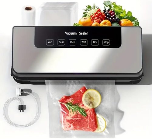 Food Storage Vacuum Sealer Machine by [Brand Name] - 30 Seal Bags, 75KPA Suction, 5 Modes, Compact Design