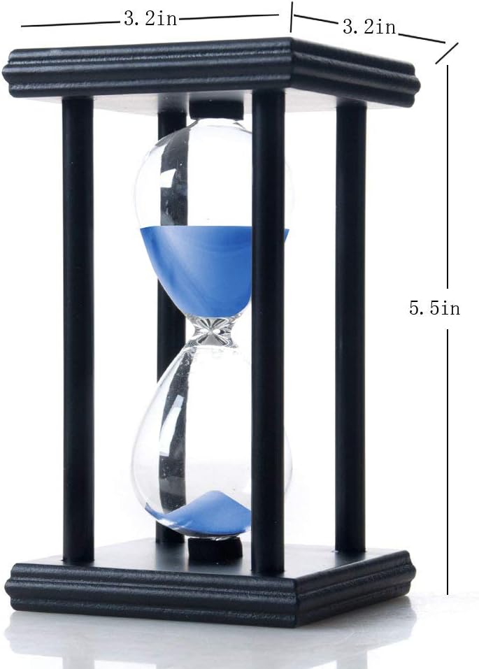 60-Minute Wood Sand Timer Hourglass | Bellaware White Decorative Timer
