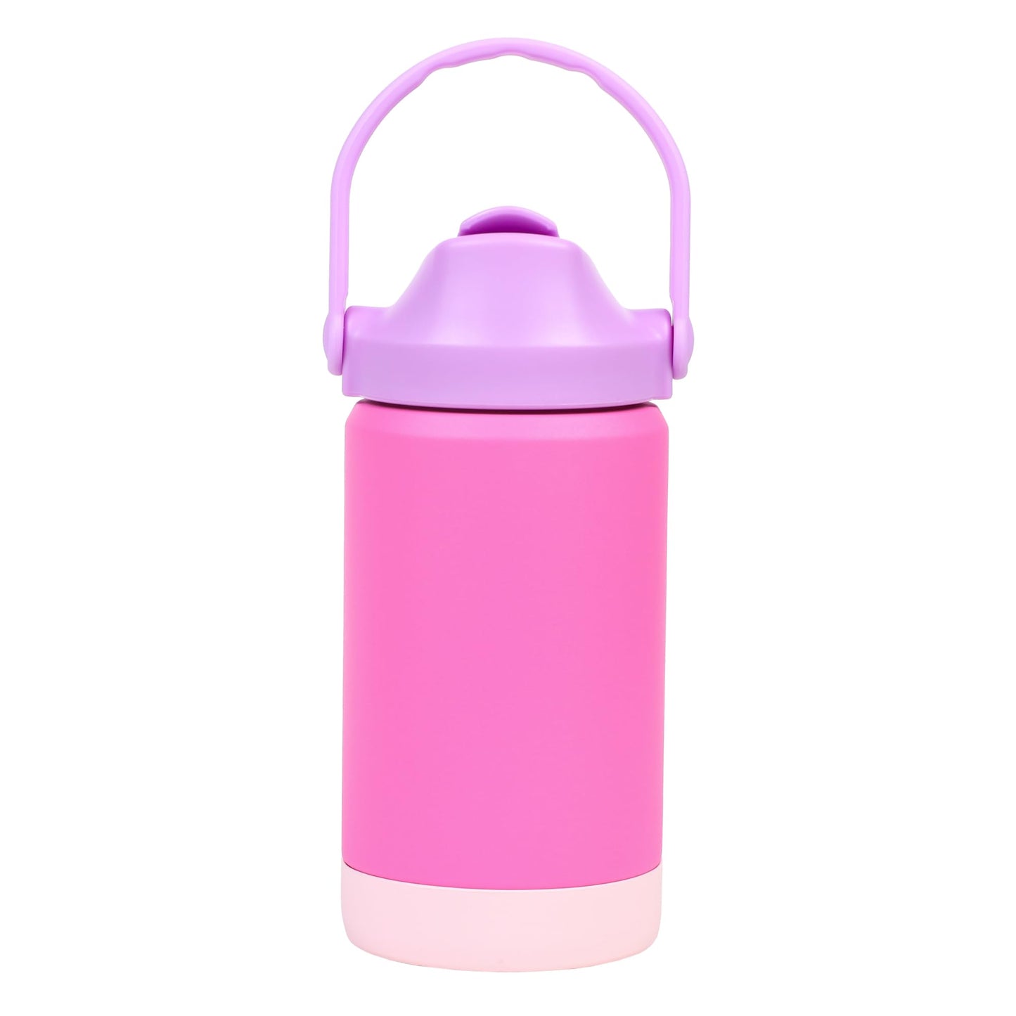 Re-Play 12 oz Water Bottle for Kids - Vacuum-Insulated Stainless Steel Tumbler with Flip-Straw, Silicone Base and Handle - Spill and Leak-Proof Design, Dishwasher and Freezer Safe, Princess