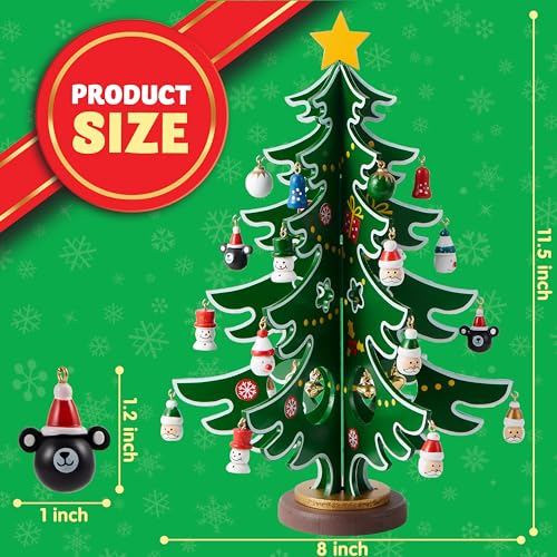 Joyin 24‑Day Christmas Advent Calendar with 24 Tree Ornaments for Kids & Classroom