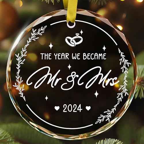 Wedding Gifts for Couple, Mr and Mrs Ornament 2024, Our First Christmas Married Ornament 2024, First Christmas Married Ornaments, 1st Christmas As Mr and Mrs, Newlywed Gifts for Couples 2024