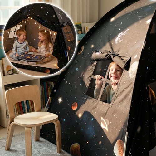Large Galaxy Toddler Bed Canopy Tent for Full Mattress – Kids Indoor Privacy Sleep Tent