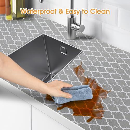 Gray Non-Adhesive Non-Slip Shelf and Drawer Liner - 23.6W x 354L