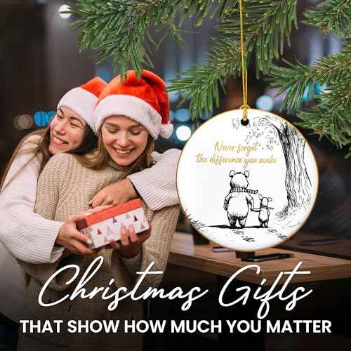 Christmas Thank You Gifts for Women Men - Ceramic Christmas Ornaments 2025 - Employee Appreciation Gifts for Teacher Coworkers Boss, Farewell Retirement Gift for Woman, Stocking Stuffers