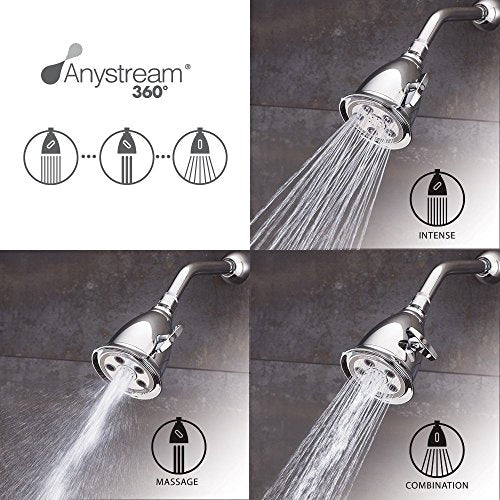 Speakman S-2005-HB-BC Hotel Anystream High Pressure Adjustable Shower Head - Brushed Chrome, 2.5 GPM