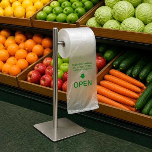 Focus Poly 15x20 Jumbo Produce Bags - 3000 Count, Leakproof & Transparent