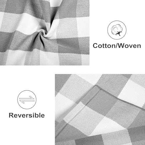 Door Mats Outdoor 24''X35'' Buffalo Plaid Front Porch Rug Cotton Woven Washable Fall Outdoor Rug Small Area Rug for Welcome Door Mat Entryway Dining Room Bedroom Living Room