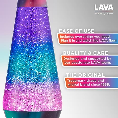 Lava® 14.5-Inch Polar Glimmer Glitter Motion Lamp - Multicolor Base & Globe - Pack of 1