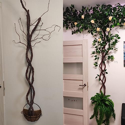 118"Brown M Creepy Flexible Tree Branches Faux Grapevines Garland Halloween