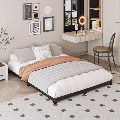 Likelalaso 3 Inch Full Size Low Profile Bed Frame with Rounded Corners - No Box Spring Needed