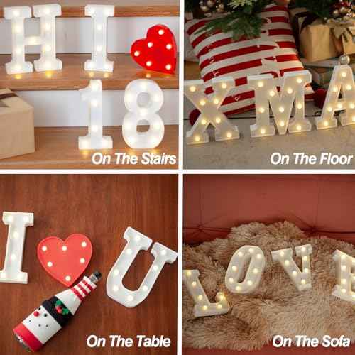 LED Marquee Numbers, 0-9 Light Up Letters, Battery Powered LED Letter Lights for Birthday Party, Christmas Night, Home, Bar, Graduation, Wedding Decoration(7)