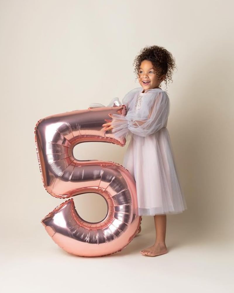Regine Switzerland 50 Balloon Number - Rose Gold 40 Inch Birthday Decorations for Celebrations
