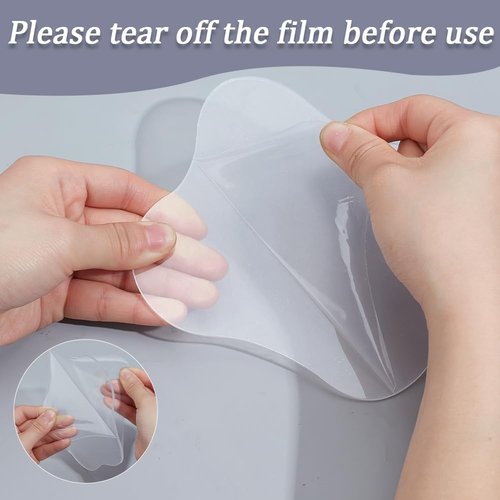 CREATCABIN 2Pcs 2 Styles Acrylic Cup Coaster Decorative Plates Waterproof Transparent Decorative Irregular Bar Drink Coaster for Home Office Desk Coffee Table Cup Tabletop Protector Kitchen Counter