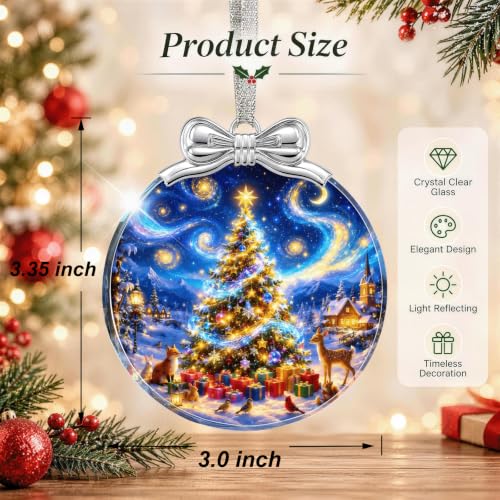 Starry Christmas Tree Ornament Glass 2026 Xmas Decorations