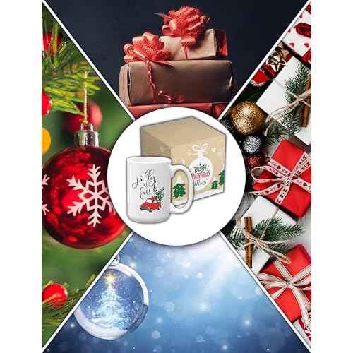 BLUE RIBBON Christmas, Funny Movie Mugs Gift from Family, Friends in Decorative Box 15 oz