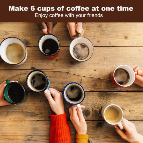 Stovetop Espresso Maker 6-Cup Silver Moka Pot for Induction Cooktops