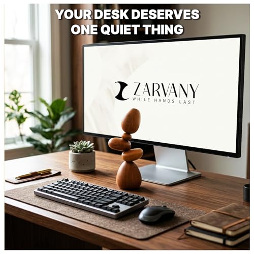 Magnetic Wooden Cairn Sculpture for Desk and Indoor Decor - Zarvany