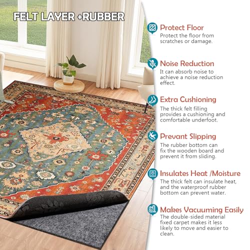 Waterproof Rug Pad 7x9 Ft Thick Non Slip Carpet Underlay for All Floors Variation of THIS listing