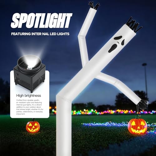 6ft Inflatable Dancing Ghost Man with Blower & Spotlight for Halloween Yard Decor