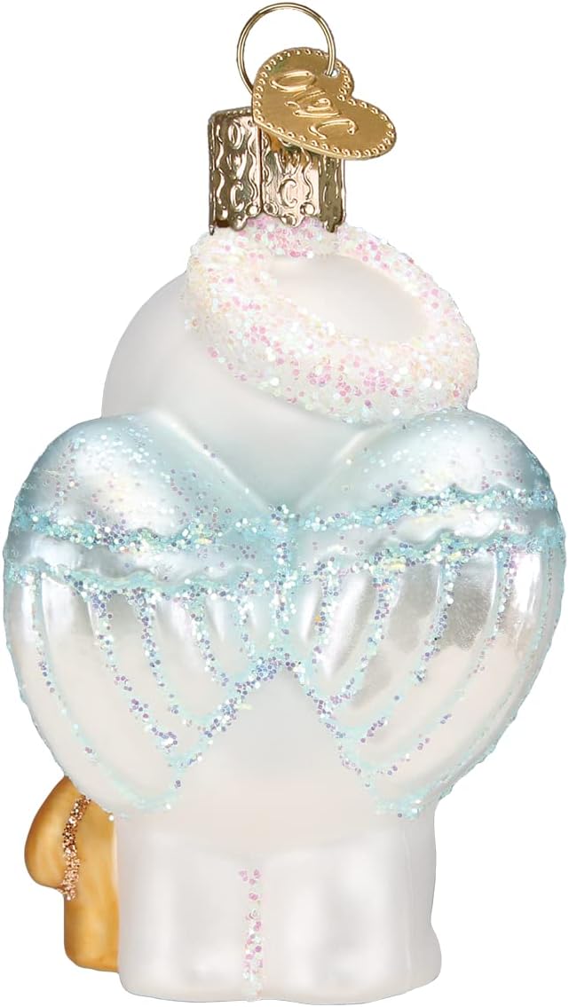 Baby Angel Glass Blown Ornament - Old World Christmas Tree Decor