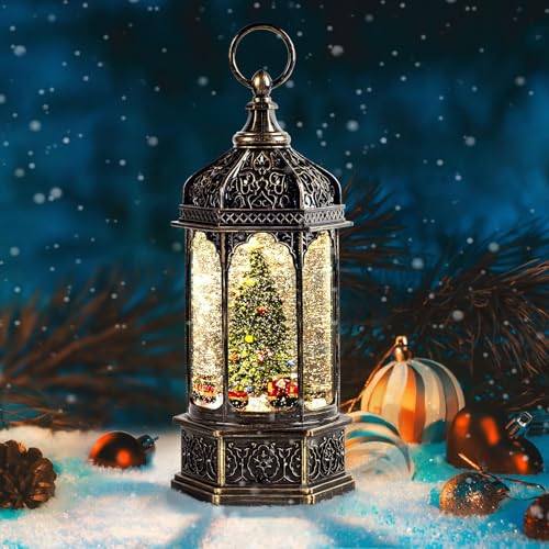 Large Snow Globes,Christmas Globes Lantern, Train Battery-Powered