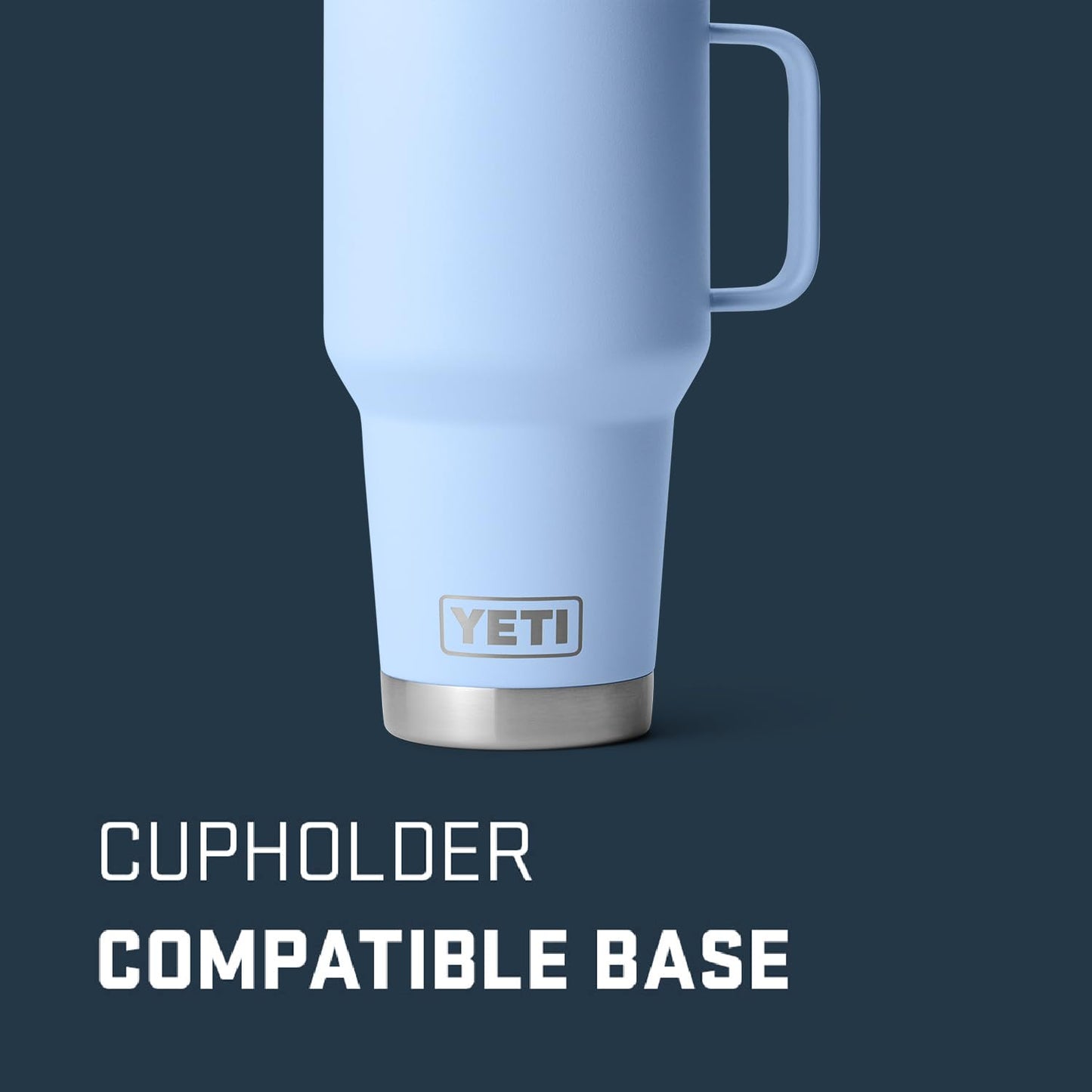 YETI Rambler 30 oz Travel Mug, Stainless Steel, Vacuum Insulated with Stronghold Lid, Big Sky Blue
