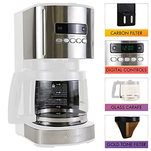 Koolatron Enmore Aroma Control 12-Cup Programmable Coffee Maker - White