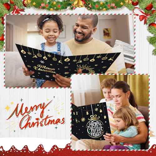 3 Pcs Jumbo Merry Christmas Greeting Cards With Envelope Decoration Extra Large Size 14 x 21 Inch Giant Christmas Cards Snowman Christmas Tree Santa Claus Different Patterns for Holiday Party Gift Decorations Supplies Happy New Year