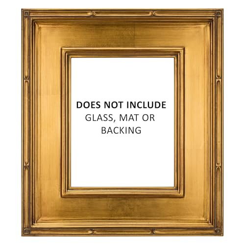 8x10 Gold Leaf Museum-Quality Ornate Picture Frame - Antique Style Open Back, Pack of 1 - Variation of THIS listing
