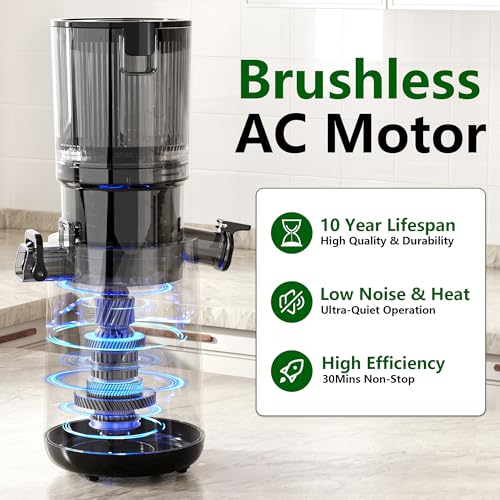 Juicer Machines, Cold Press with 5.3" Extra Large Feed Chute and