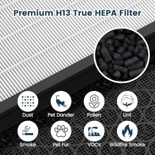 White Original Filter 2 Pack for Vital 200S Air Purifier - HEPA & Activated Carbon
