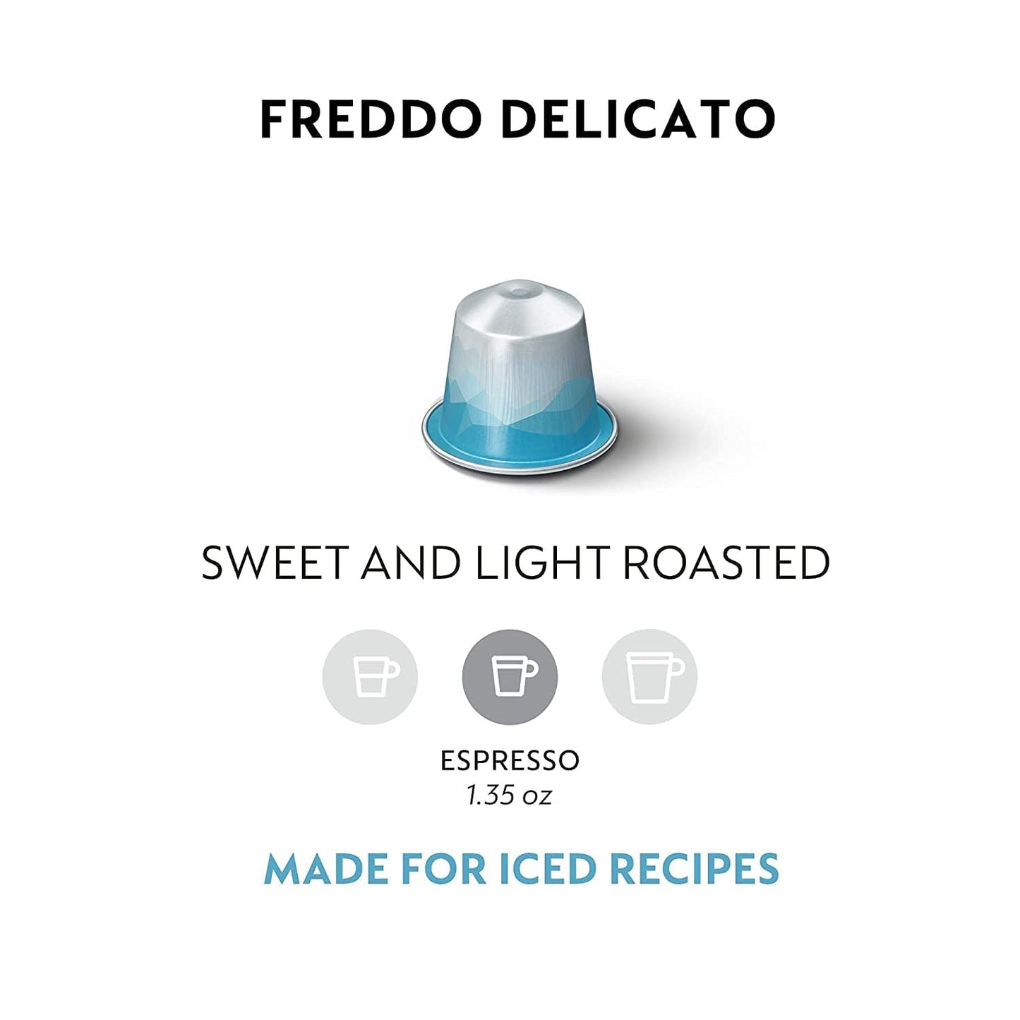 Nespresso Freddo Delicato Espresso Coffee Pods - Original Line, 50-Count for Rich Flavor