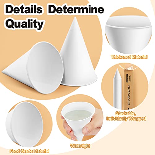 Disposable Paper Cone Cups for Water Cooler Dispenser 4 oz - 2400 Pack