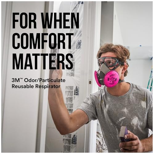 3M P100 Respirator Mask for Mold Lead Paint Removal - Medium, Pack of 1
