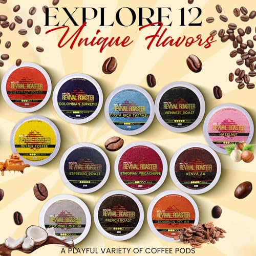 InfuSio Revival Coffee Pod Variety Pack - 96 Count Medium & Dark Roast Blends