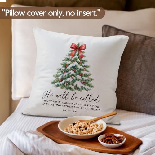 Lengues Christmas Red Bow Pillow Covers 18x18 Set of 2 Xmas-16