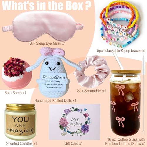 Gifts for Teen Girls, Teen Girl Gifts Trendy Stuff, Birthday Gifts Box Set for Teenage Girls, Sister, Best Friend, Daughter - Pink Bunny