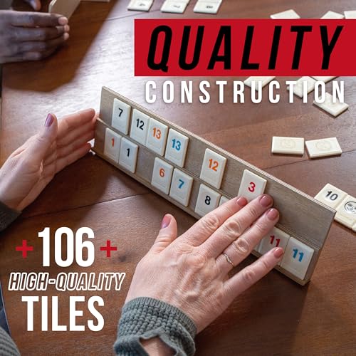 Rummikub Tile Game Vintage Edition with Wooden Storage Case - Family Fun