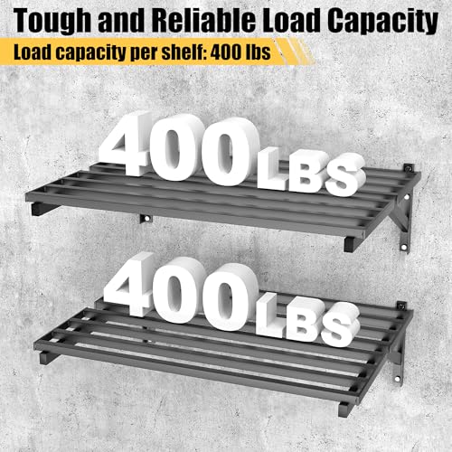 Ultrawall 36in Heavy Duty Garage Wall Shelves – 2 x 3 ft Wall Mounted Storage